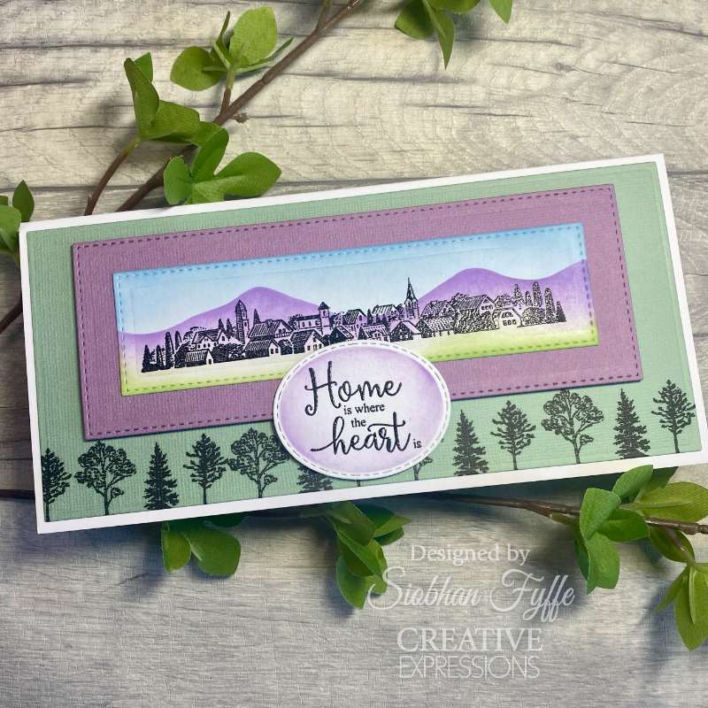 Creative Expressions Sue Wilson Village Scenes 4 in x 6 in Stamp Set-2