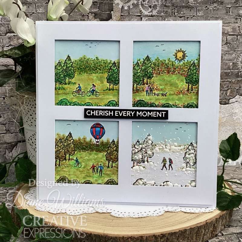 Creative Expressions Sue Wilson Village Scenes 4 in x 6 in Stamp Set-4