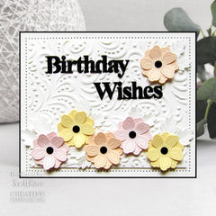 Creative Expressions Sue Wilson Block Sentiments Birthday Wishes Craft Die-5