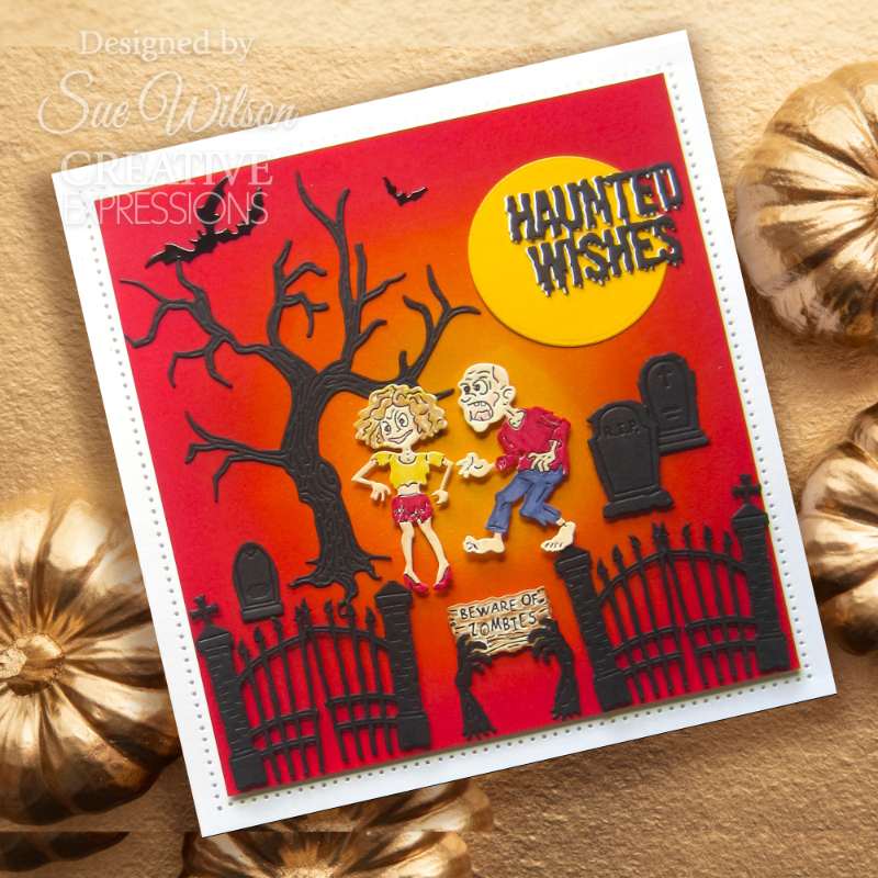 Creative Expressions Sue Wilson Halloween Zombie Party Craft Die-3