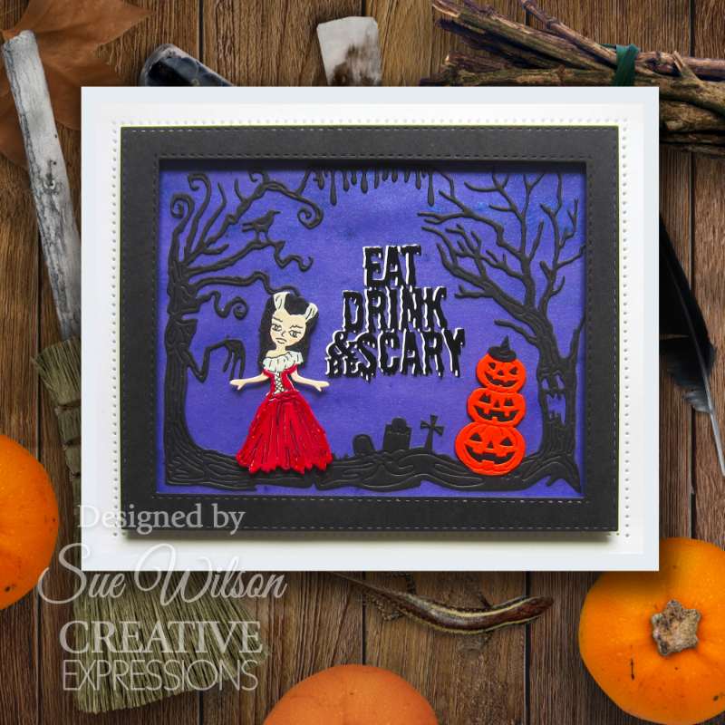 Creative Expressions Sue Wilson Halloween Bride of Frankie Craft Die-5