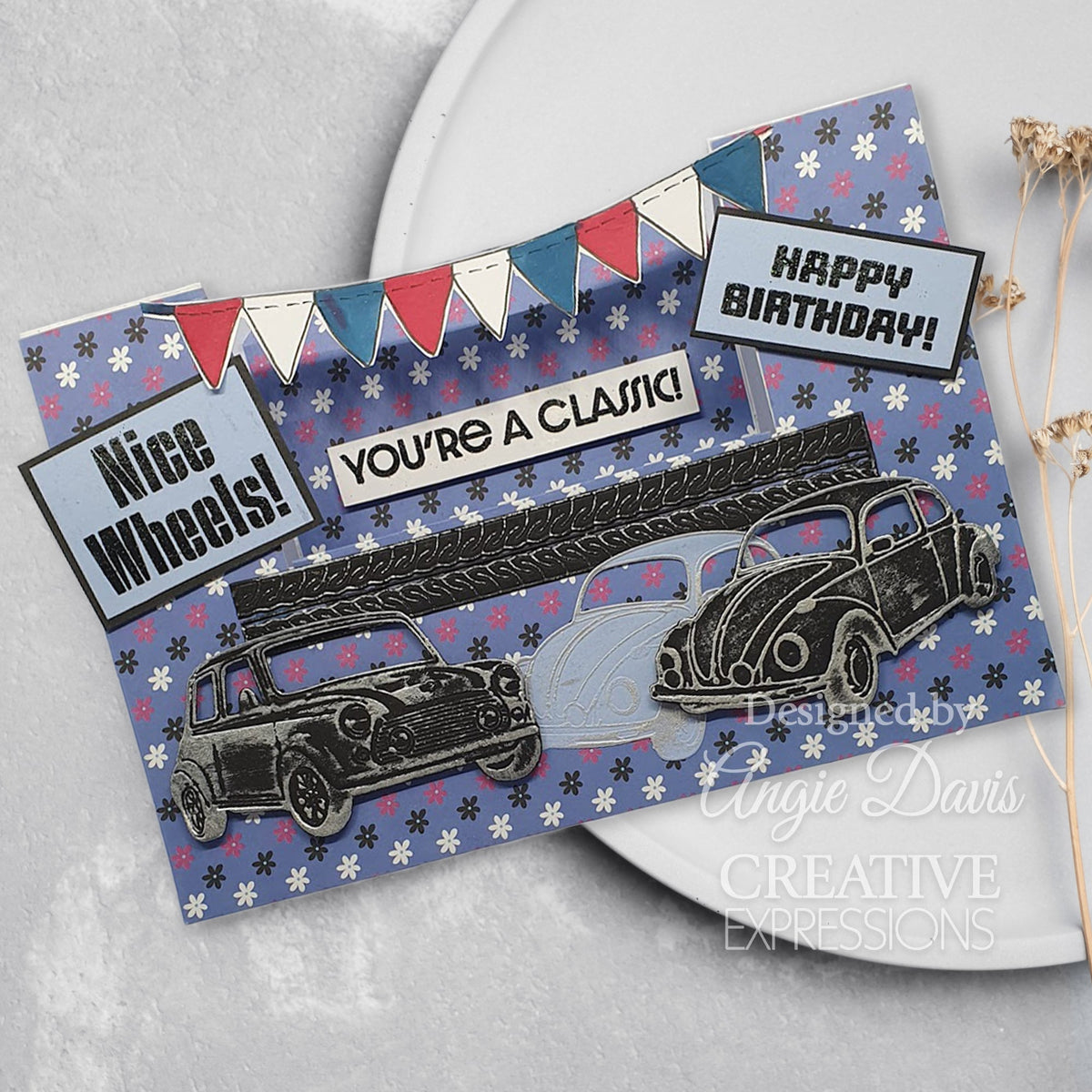 Troqueles de manualidades Tyre Tracks de la colección Dream Car de Creative Expressions Sue Wilson-13