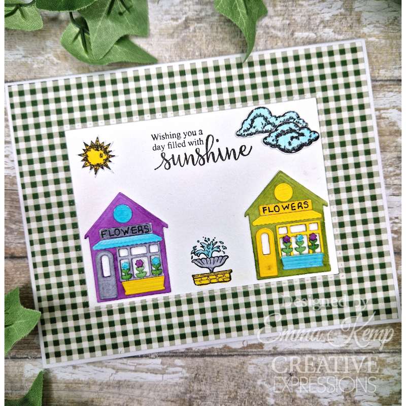 Creative Expressions Sue Wilson Village Scenes 4 in x 6 in Stamp Set-6