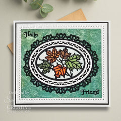 Matrice de découpe Creative Expressions Sue Wilson Stained Glass Maple Leaves-5
