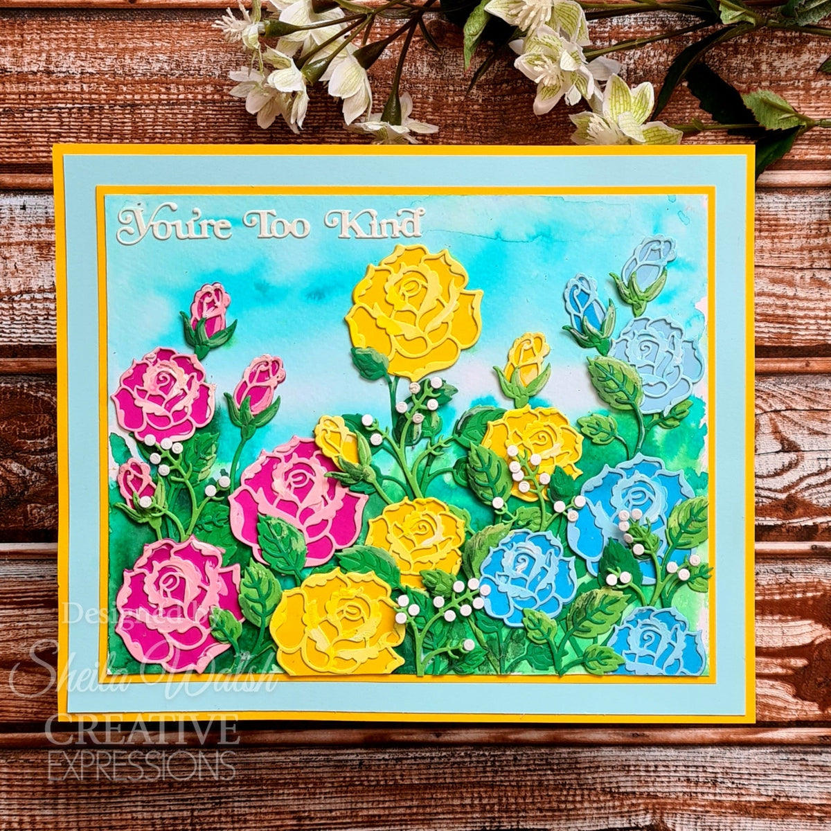 Creative Expressions Sue Wilson Mini Shadowed Sentiments You're Too Kind Craft Die-10