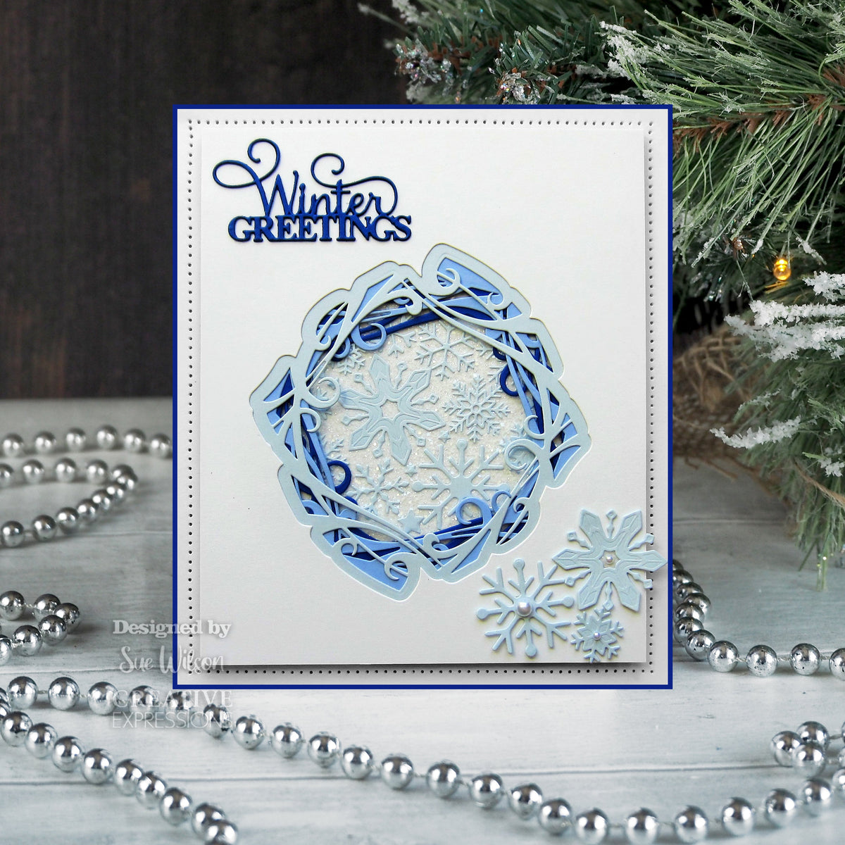 Creative Expressions Sue Wilson Festive Blustery Frame Craft Die-3