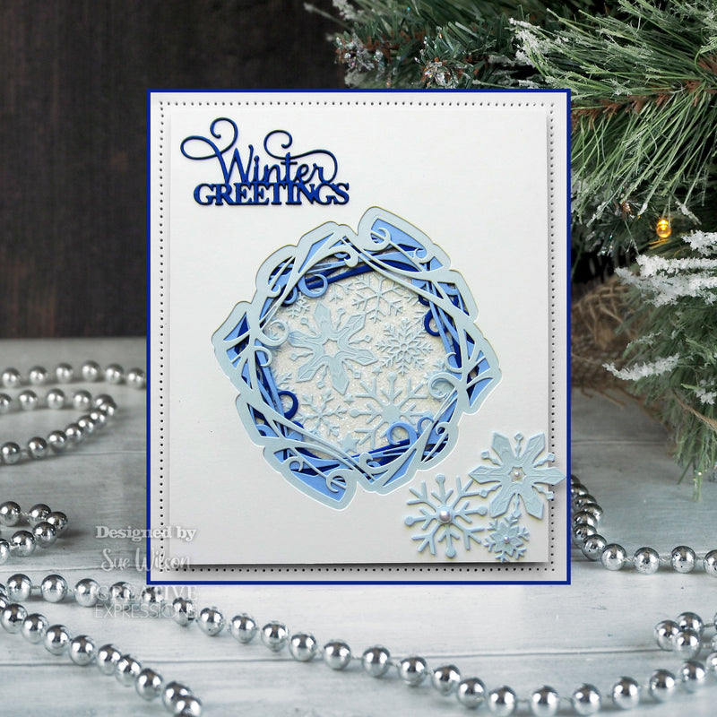 Creative Expressions Sue Wilson Festive Blustery Frame Craft Die-3