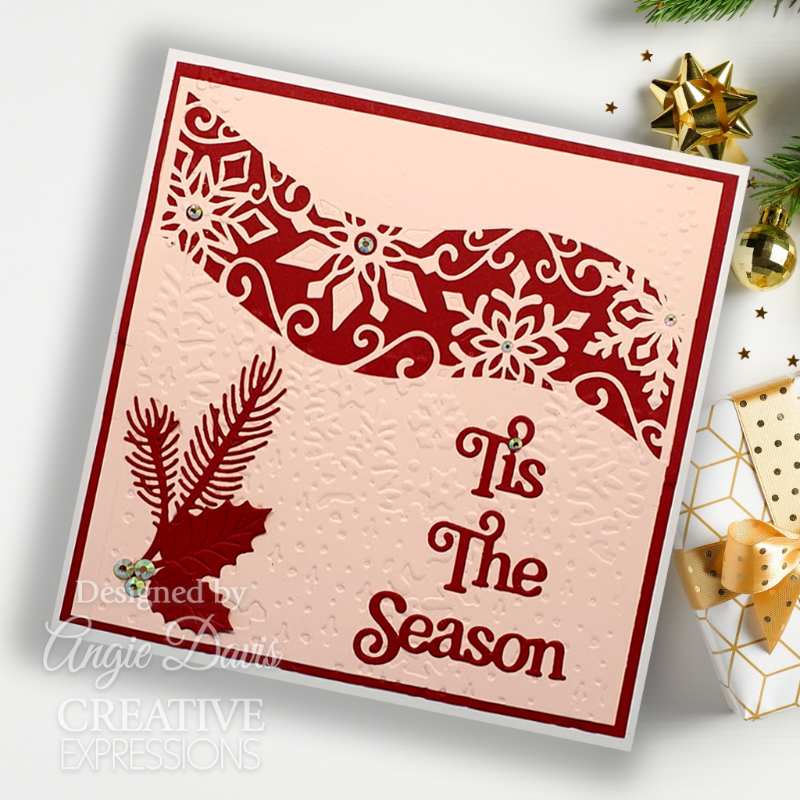 Creative Expressions Sue Wilson Festive Snowflake Ribbon Wave Craft Die-3