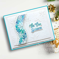 Creative Expressions Sue Wilson Festive Snowflake Ribbon Wave Craft Die-4