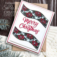 Matrices de découpe Creative Expressions Sue Wilson Festive Poinsettia Ribbon Wave-2