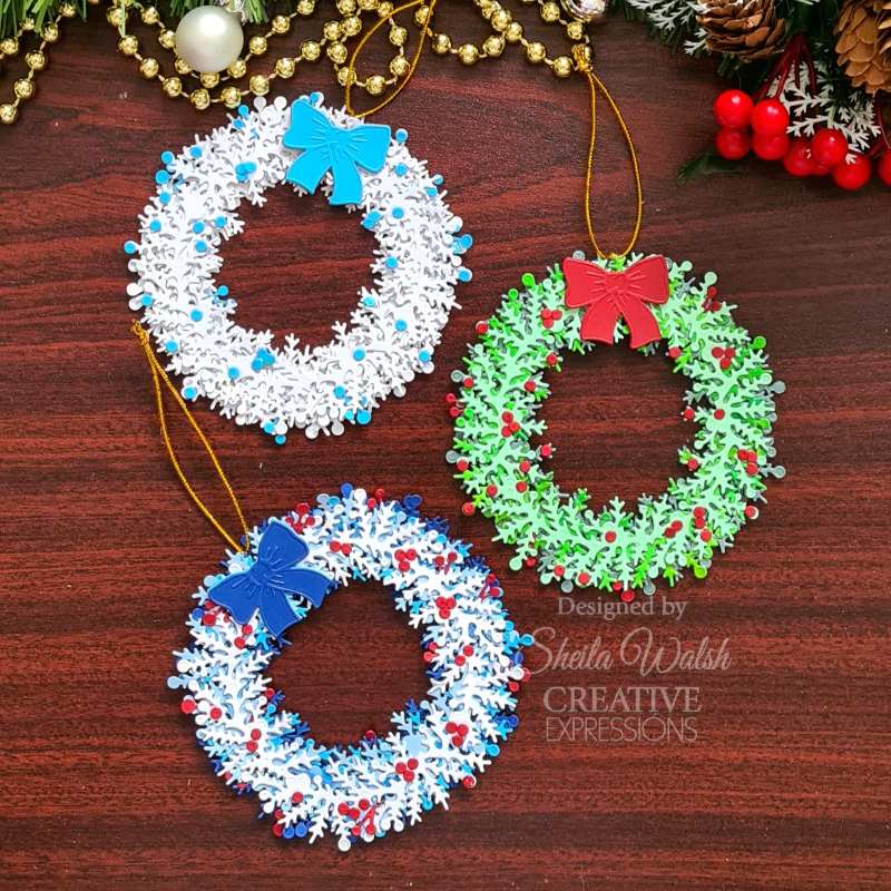 Creative Expressions Sue Wilson Festive Build A Wreath Craft Die-7