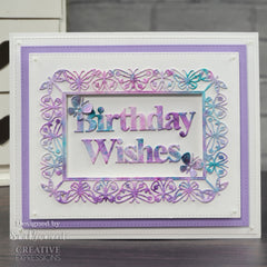 Creative Expressions Sue Wilson Block Sentiments Birthday Wishes Craft Die-7