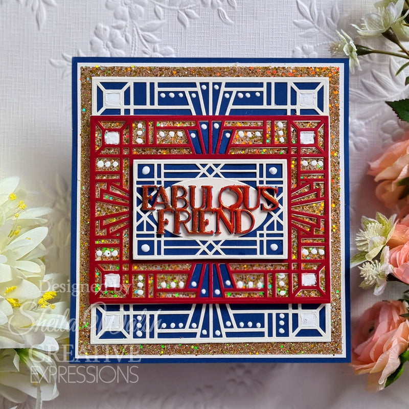 Matrice de découpe Creative Expressions Sue Wilson Mini Expressions Art Déco « Fabulous Friend »-7