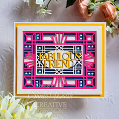 Creative Expressions Sue Wilson Art Deco Collection Oval Frame Craft Die-7