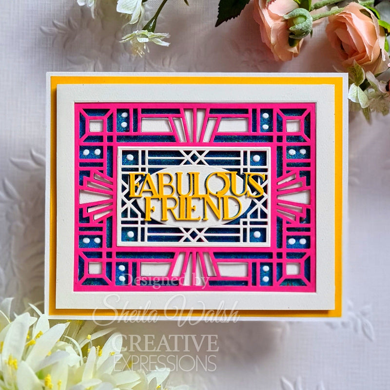 Creative Expressions Sue Wilson Art Deco Collection Oval Frame Craft Die-7
