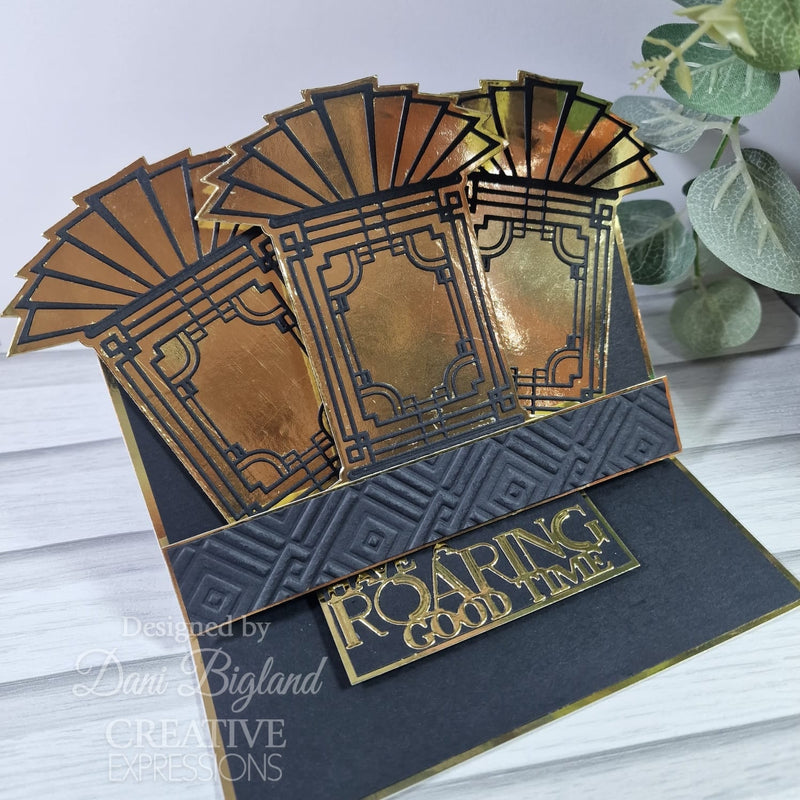 Creative Expressions Sue Wilson Mini Expressions Art Deco Have A Roaring Good Time Craft Die-12