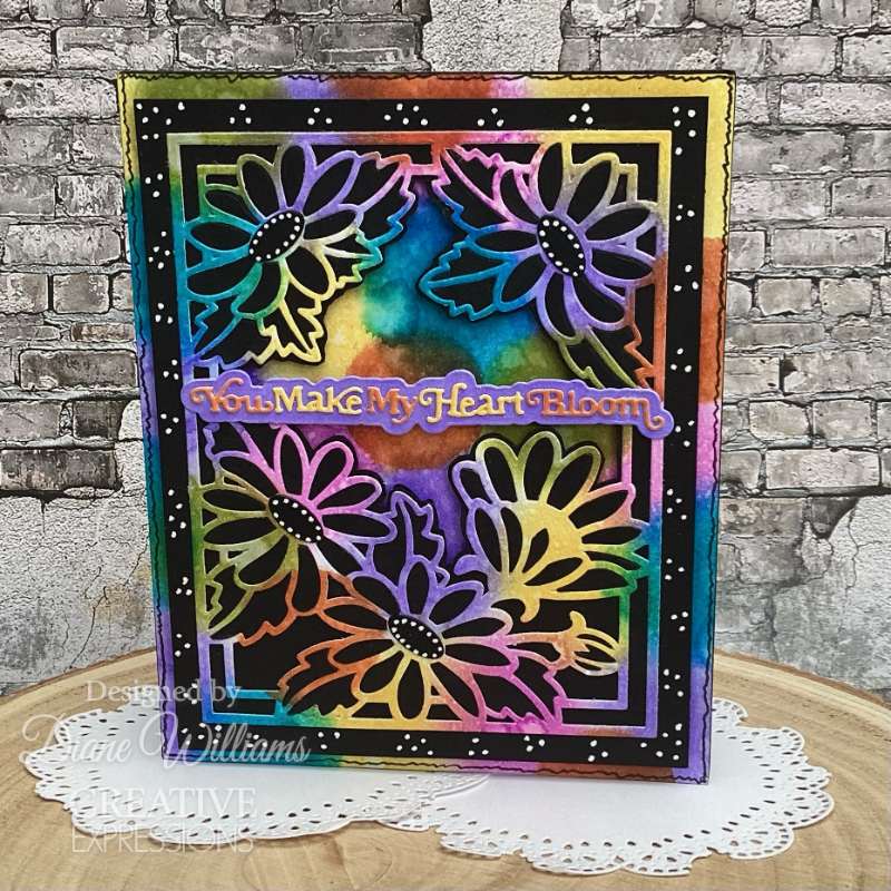 Creative Expressions Sue Wilson Frames & Tags Wild Daisy Cover Plate Craft Die-2