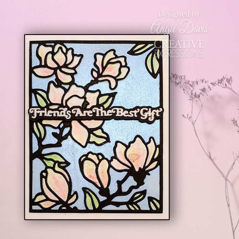 Creative Expressions Sue Wilson Frames & Tags Magnolia Cover Plate Craft Die-6