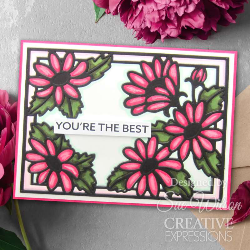 Creative Expressions Sue Wilson Frames & Tags Wild Daisy Cover Plate Craft Die-6