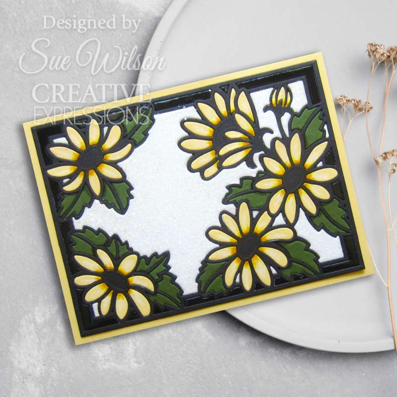 Creative Expressions Sue Wilson Frames & Tags Wild Daisy Cover Plate Craft Die-5