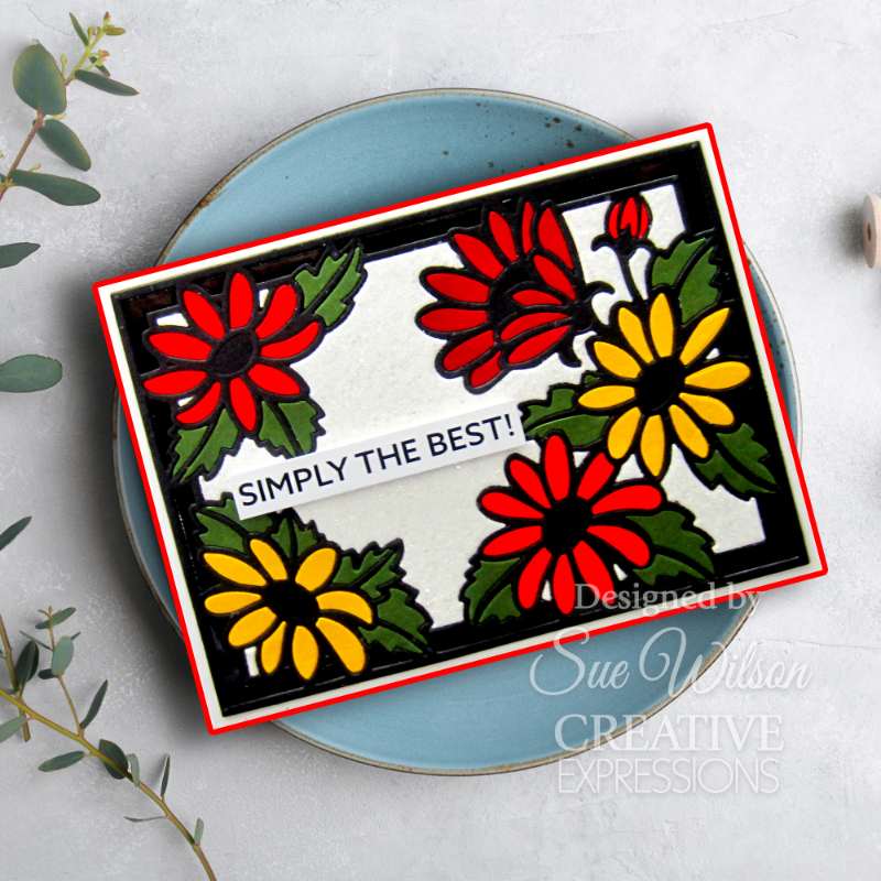 Creative Expressions Sue Wilson Frames & Tags Wild Daisy Cover Plate Craft Die-9