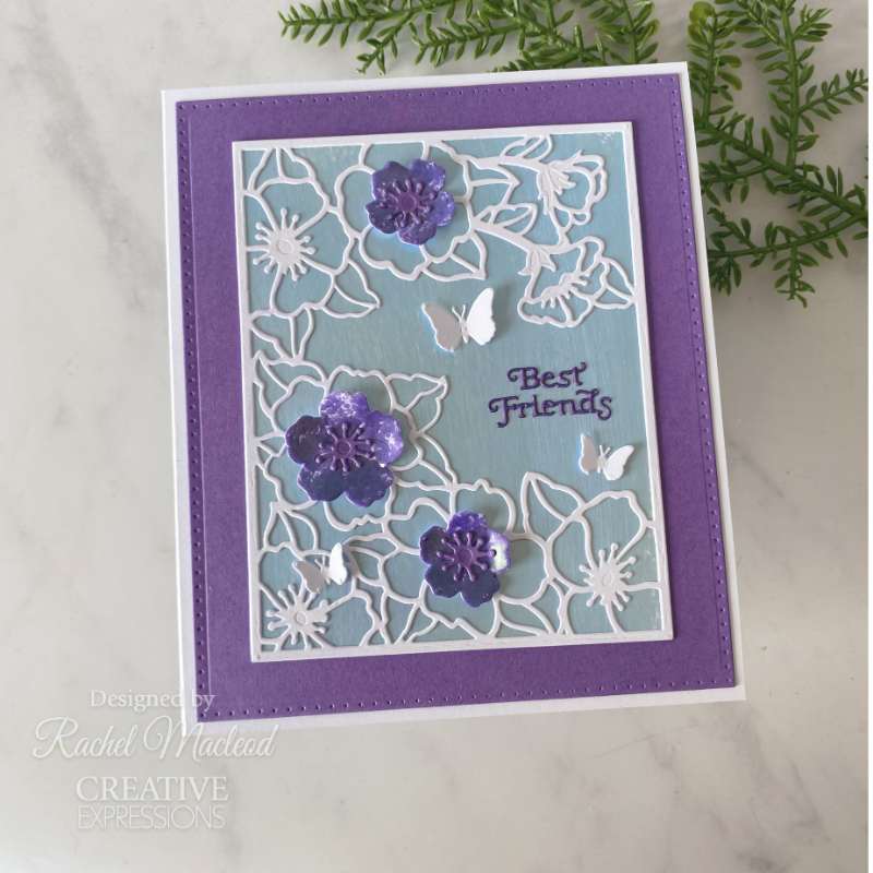 Creative Expressions Sue Wilson Frames & Tags Wild Rose Cover Plate Craft Die-2