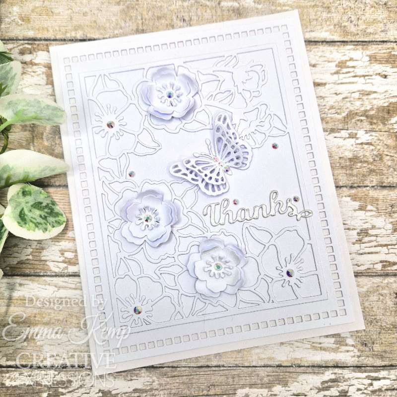 Creative Expressions Sue Wilson Frames & Tags Wild Rose Cover Plate Craft Die-3