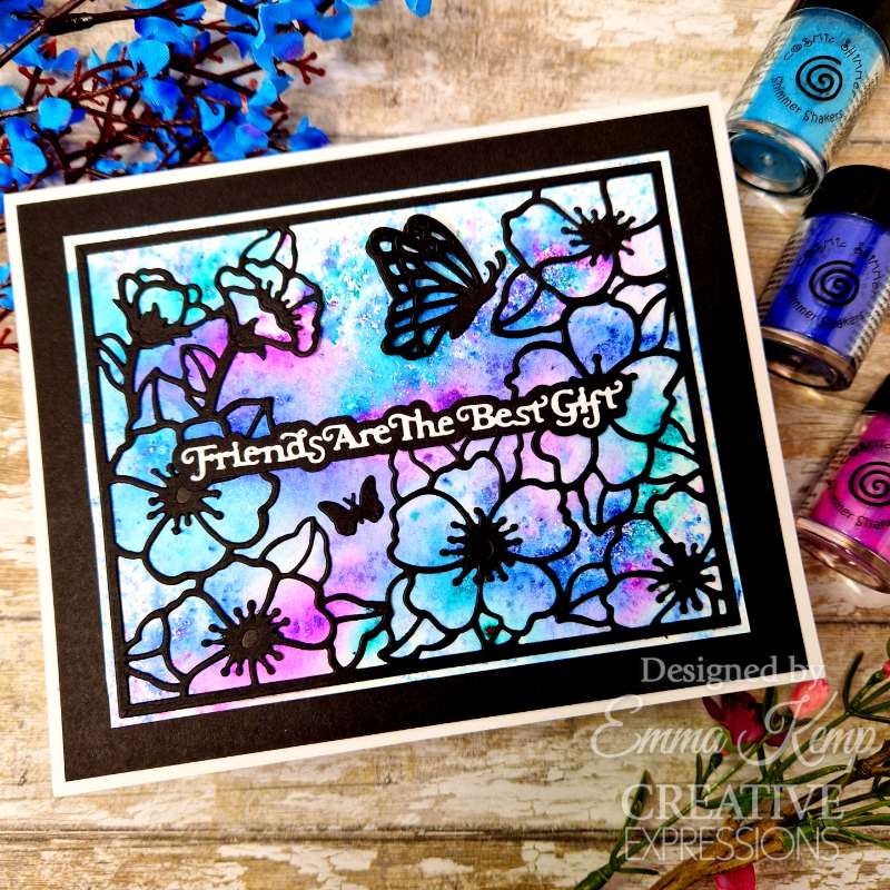 Creative Expressions Sue Wilson Frames & Tags Wild Rose Cover Plate Craft Die-4