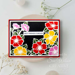 Creative Expressions Sue Wilson Frames & Tags Wild Rose Cover Plate Craft Die-10