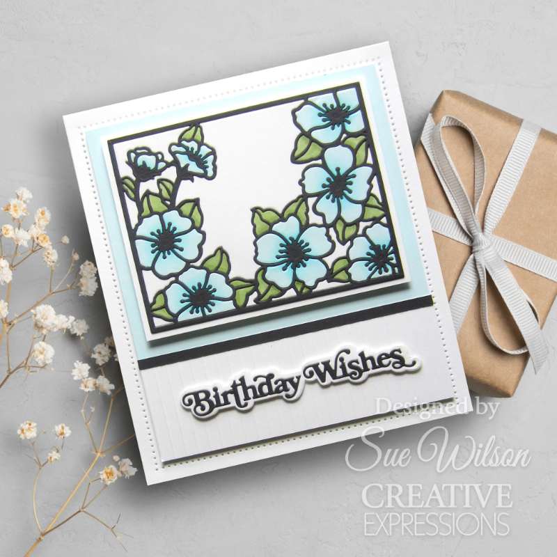 Creative Expressions Sue Wilson Frames & Tags Wild Rose Cover Plate Craft Die-12