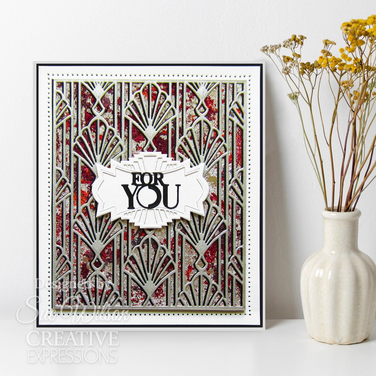 Creative Expressions Sue Wilson Art Deco Collection Grand Labels Craft Die-4