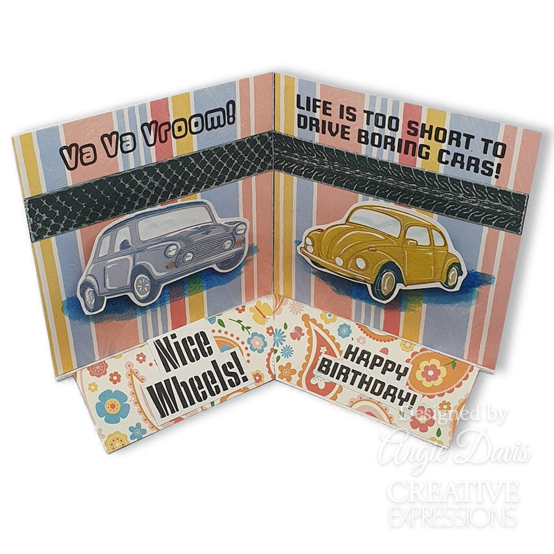 Troqueles de manualidades Tyre Tracks de la colección Dream Car de Creative Expressions Sue Wilson-3