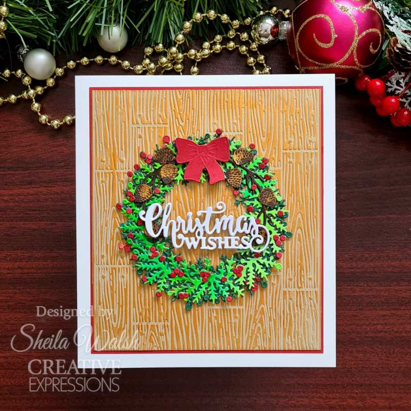 Creative Expressions Sue Wilson Festive Build A Wreath Craft Die-8