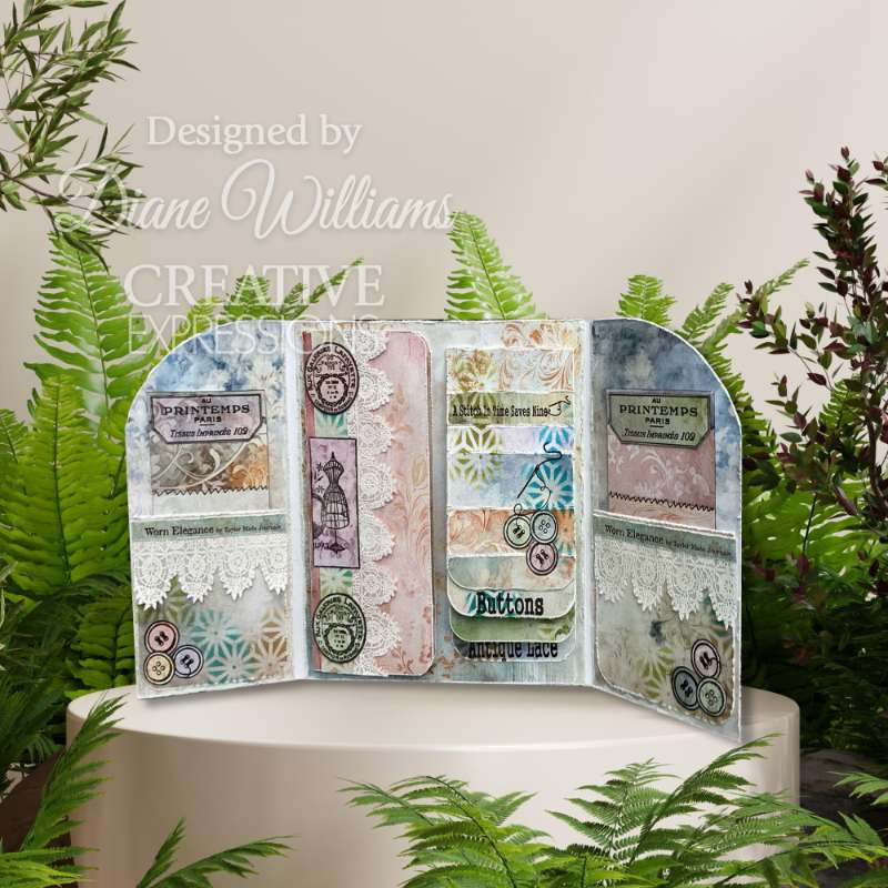 Creative Expressions Taylor Made Journals Sewing 6 in x 8 in Clear Stamp Set-10