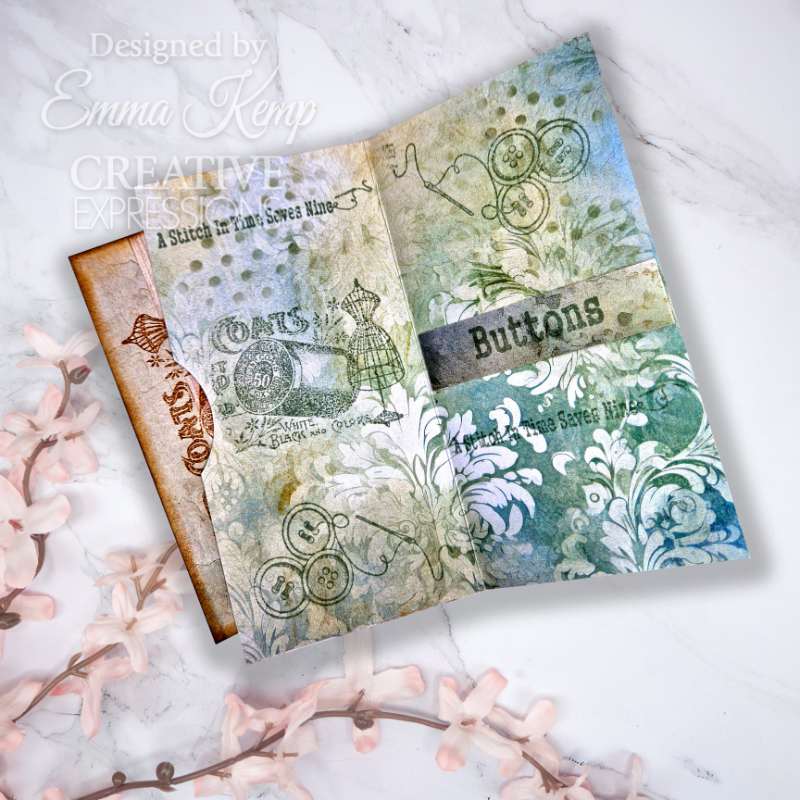 Creative Expressions Taylor Made Journals Sewing 6 in x 8 in Clear Stamp Set-11