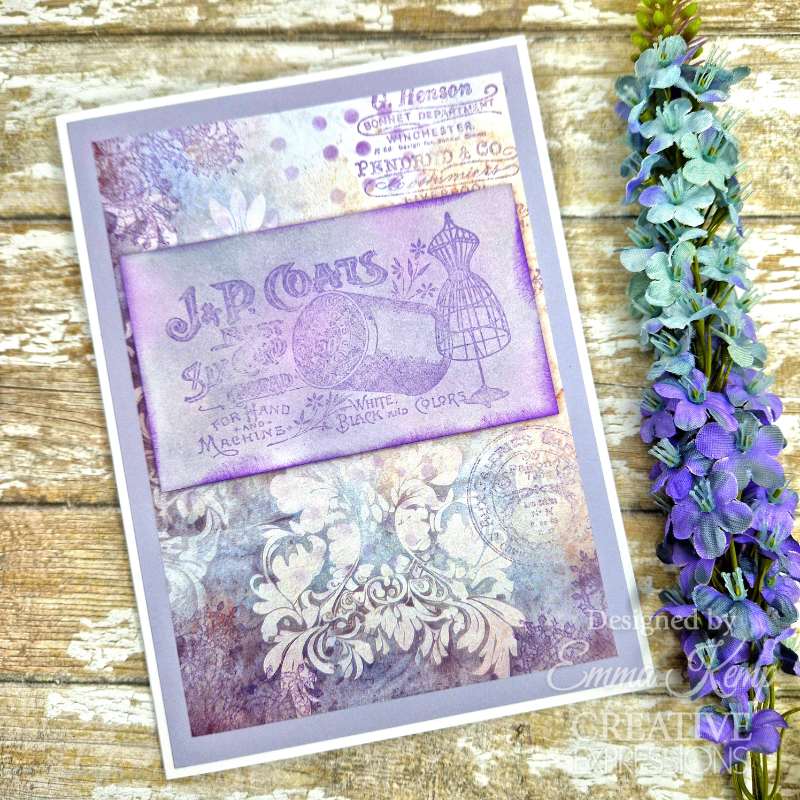 Creative Expressions Taylor Made Journals Sewing 6 in x 8 in Clear Stamp Set-19