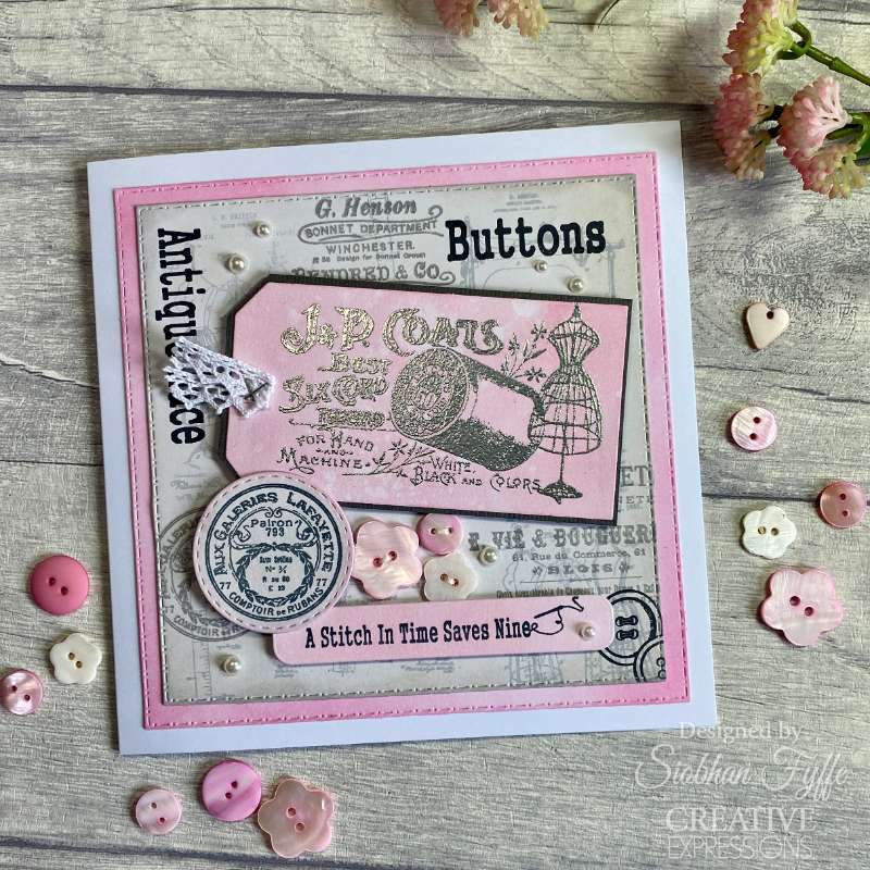 Creative Expressions Taylor Made Journals Sewing 6 in x 8 in Clear Stamp Set-2