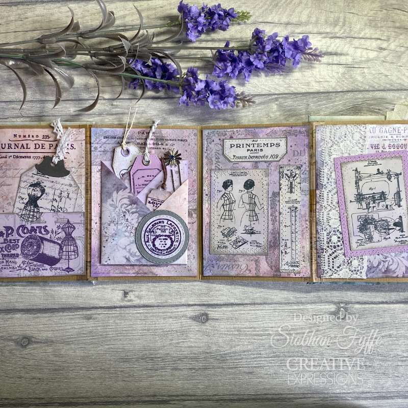 Creative Expressions Taylor Made Journals Sewing 6 in x 8 in Clear Stamp Set-6