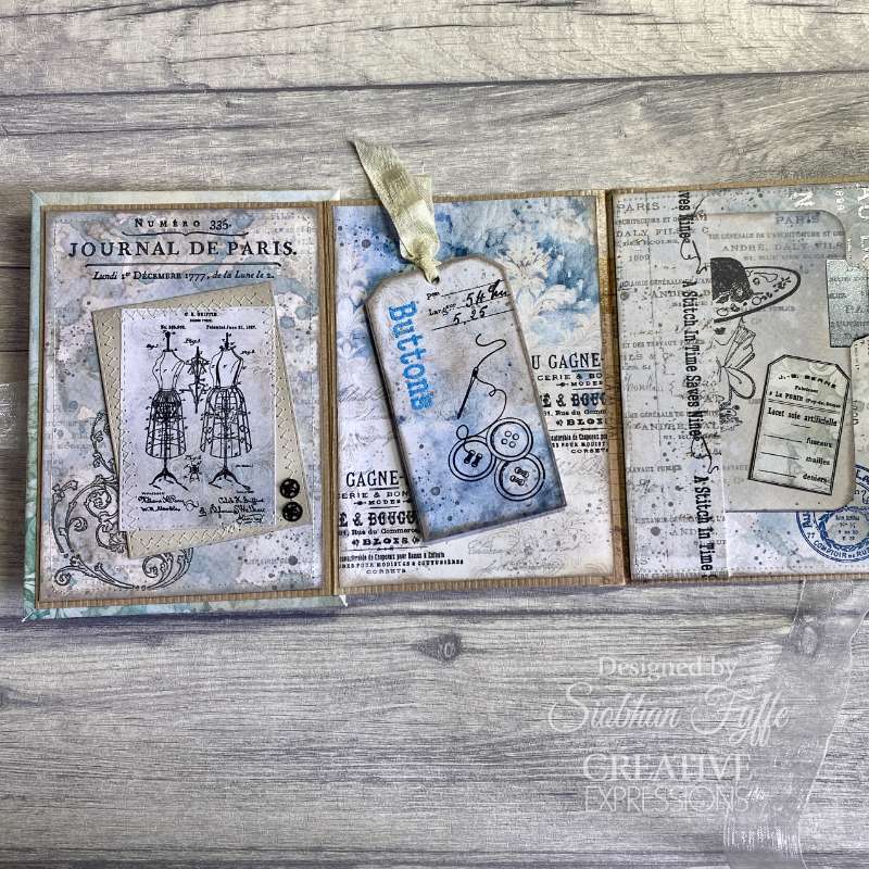 Creative Expressions Taylor Made Journals Sewing 6 in x 8 in Clear Stamp Set-7