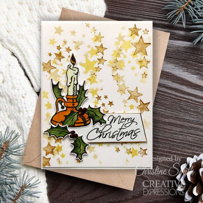 Creative Expressions Taylor Made Journals Season's Greetings 6 in x 8 in Clear Stamp Set-2