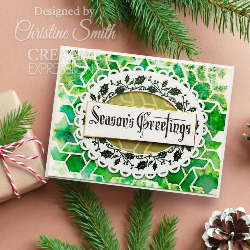Creative Expressions Taylor Made Journals Season's Greetings 6 in x 8 in Clear Stamp Set-3