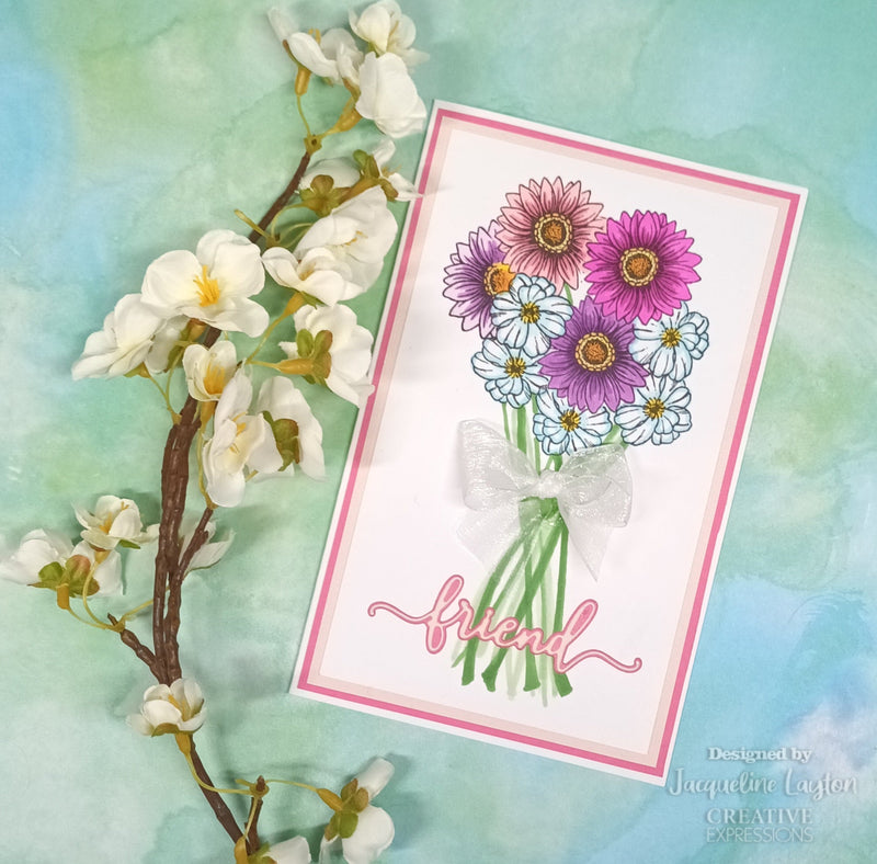 Creative Expressions Designer Boutique Floral Delivery 6 in x 4 in Stamp Set-4