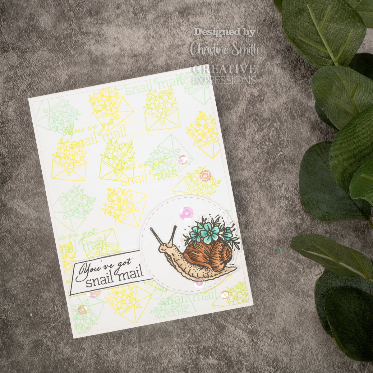 Creative Expressions Designer Boutique Floral Delivery 6 in x 4 in Stamp Set-5