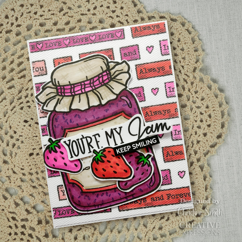 Woodware Clear Singles Love Tape Words 4 in x 6 in Stamp-10