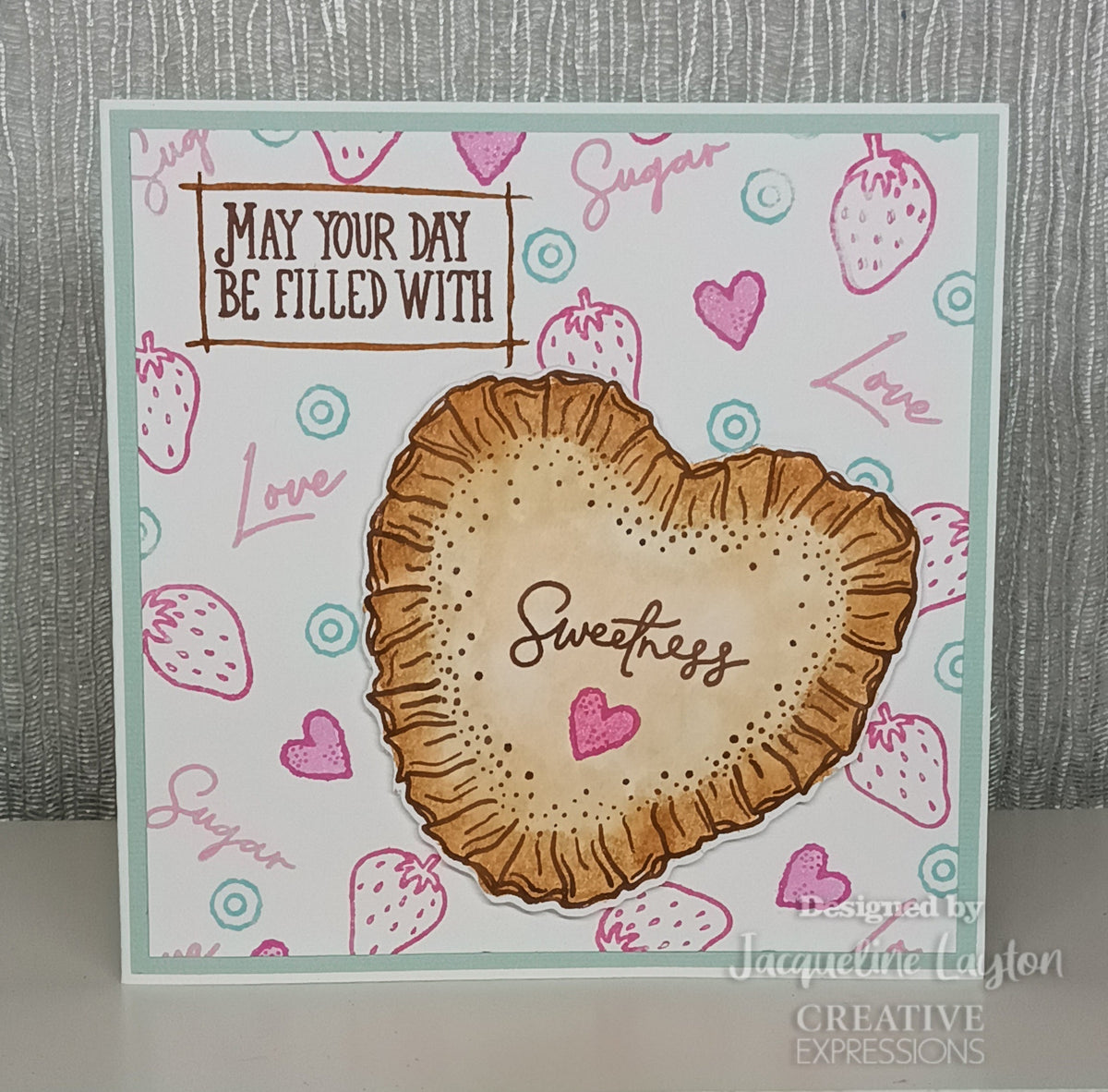 Woodware Clear Singles Bubble Heart 4 in x 6 in Stamp-16