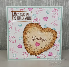 Woodware Clear Singles Bubble Heart 4 in x 6 in Stamp-16