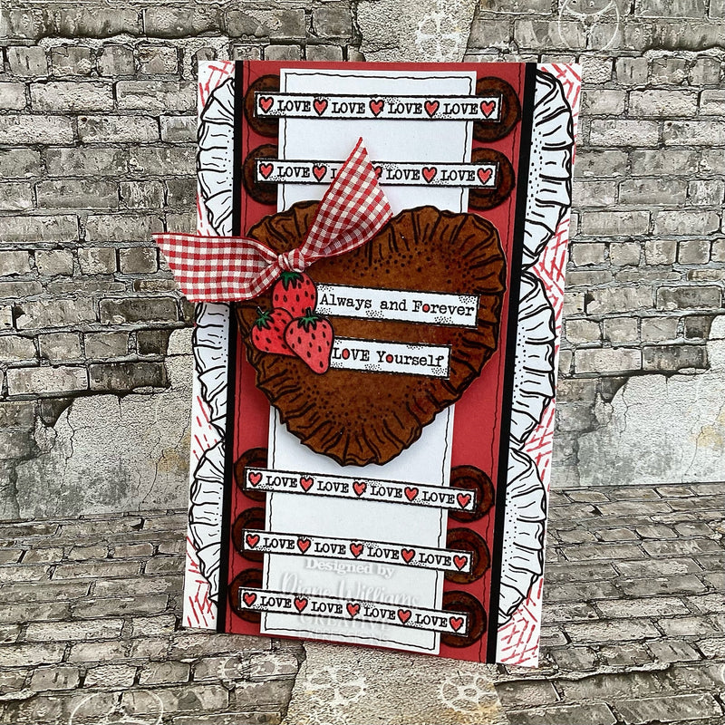 Woodware Clear Singles Love Tape Words 4 in x 6 in Stamp-9