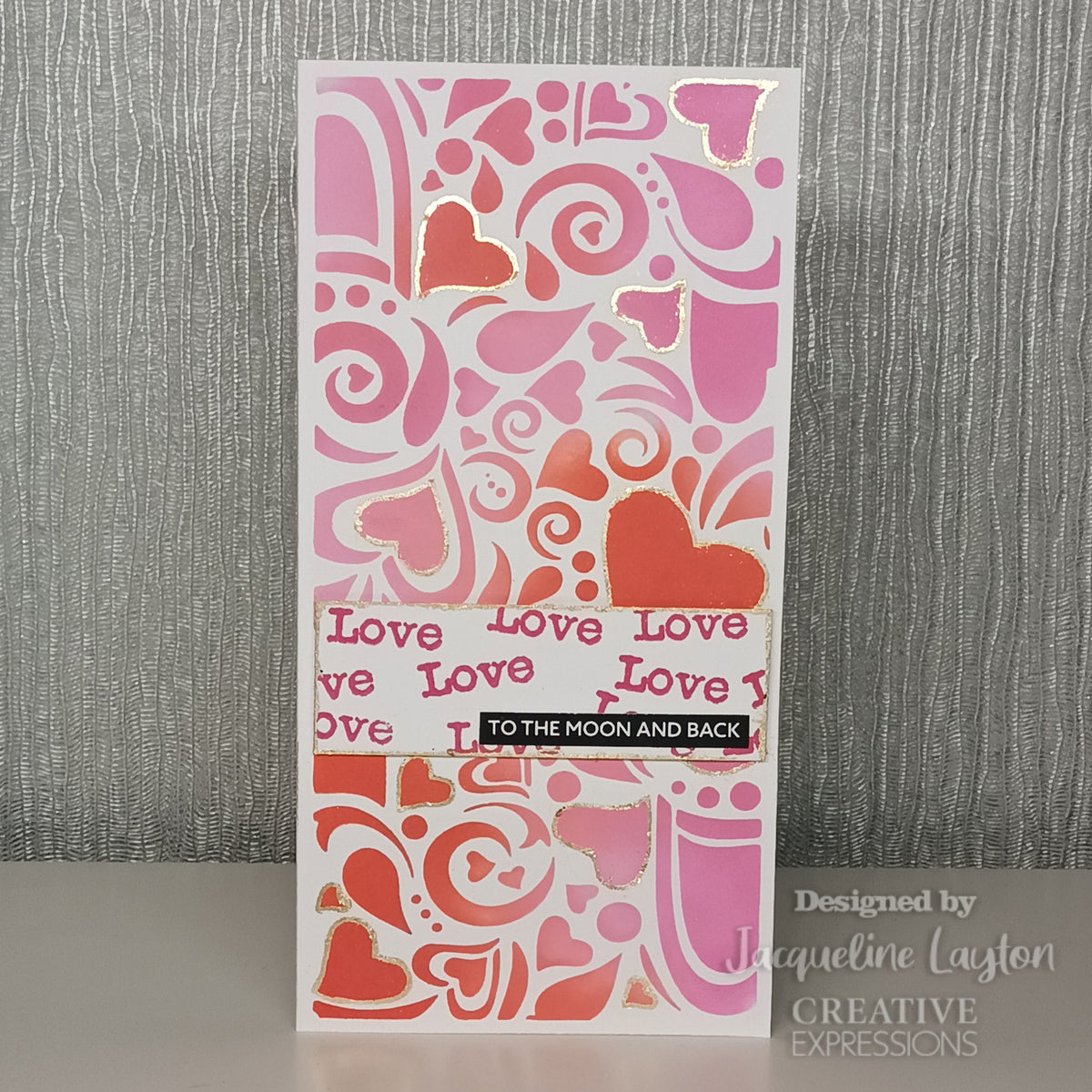 Woodware Clear Singles Bubble Heart 4 in x 6 in Stamp-13