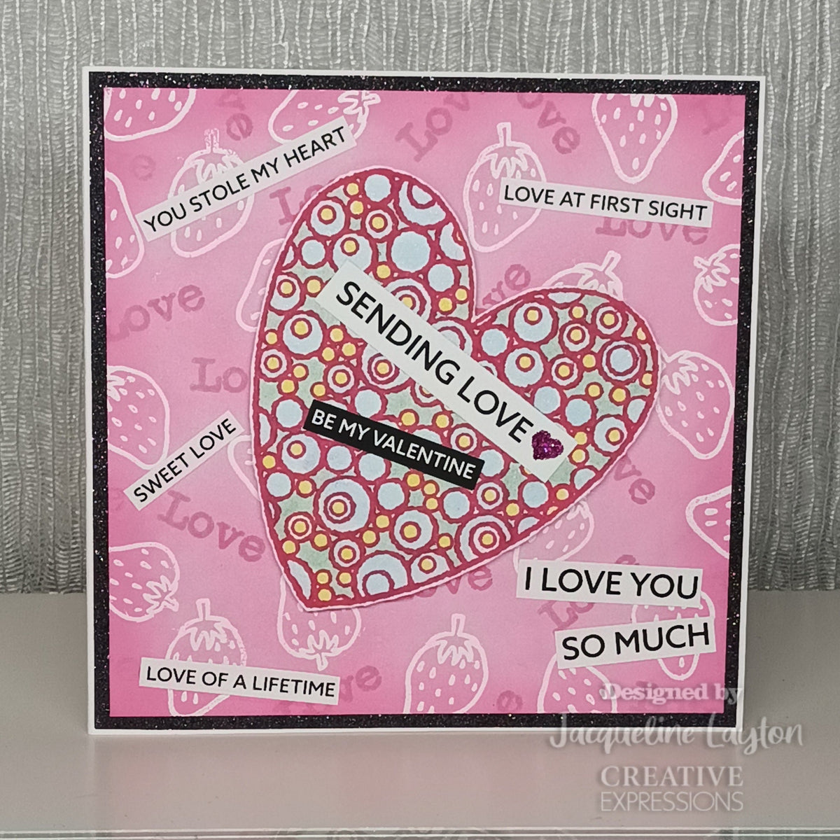 Woodware Clear Singles Bubble Heart 4 in x 6 in Stamp-11