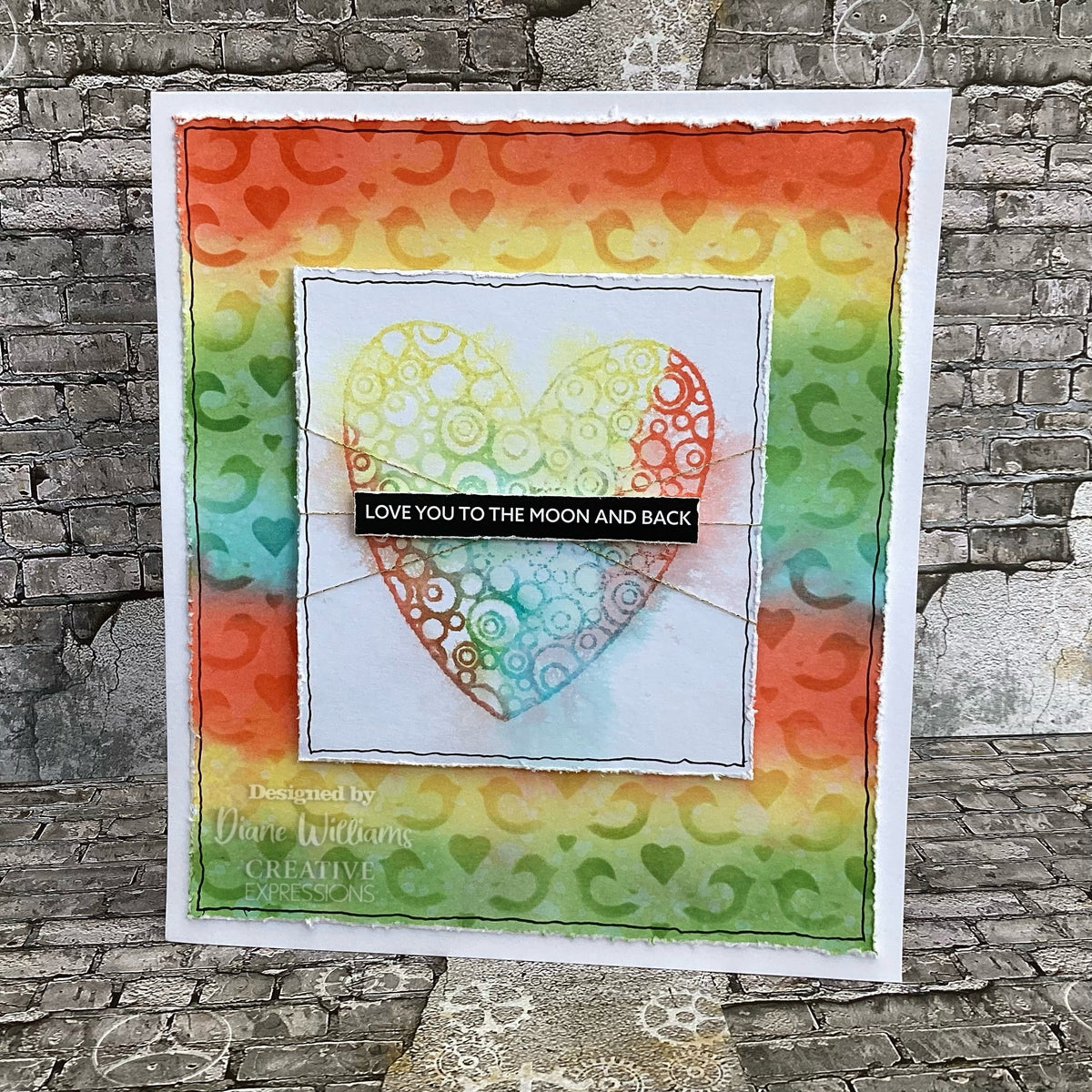 Woodware Clear Singles Bubble Heart 4 in x 6 in Stamp-10